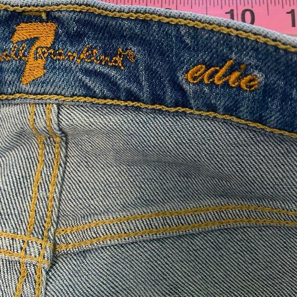 NWOT 7 For all Mankind Two toned light wash jeans Womens size 26 Edie Patchwork - Picture 3 of 8